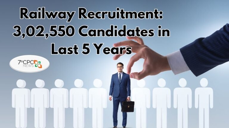 Railway Recruitment 3,02,550 Candidates in Last 5 Years