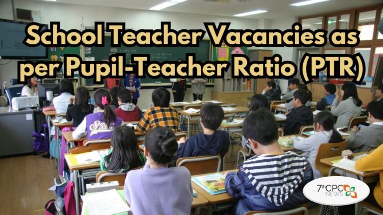 School Teacher Vacancies as per Pupil-Teacher Ratio (PTR)