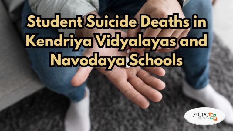 Student Suicide Deaths in Kendriya Vidyalayas and Navodaya Schools