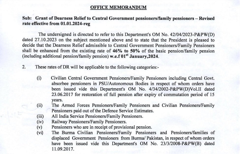 50 percent DR Order from 1.1.2024 PDF