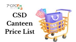 CSD Canteen Price List