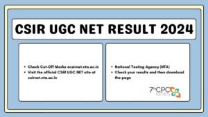 CSIR UGC NET Result 2024 Notification