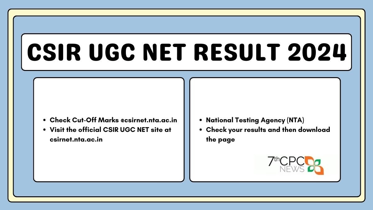 CSIR UGC NET Result 2024 Notification