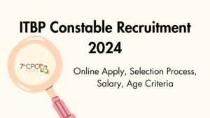 ITBP Constable Recruitment 2024 Notification