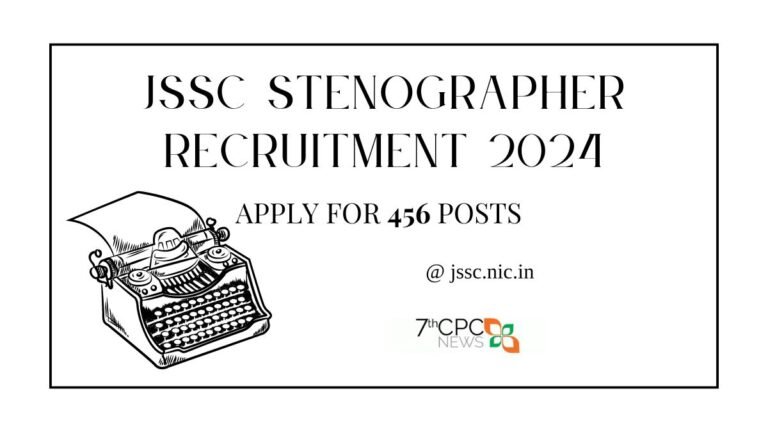 JSSC Stenographer Recruitment 2024 Notification