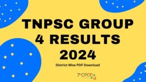 TNPSC Group 4 Results 2024 Notification