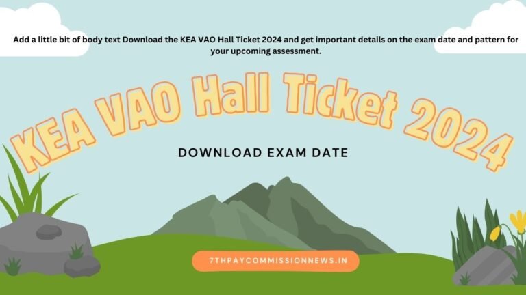 KEA VAO Hall Ticket 2024