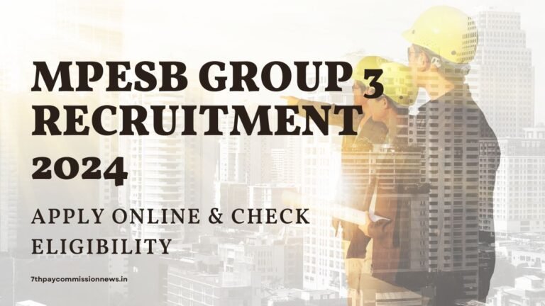 MPESB Group 3 Recruitment 2024