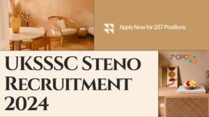 UKSSSC Steno Recruitment 2024