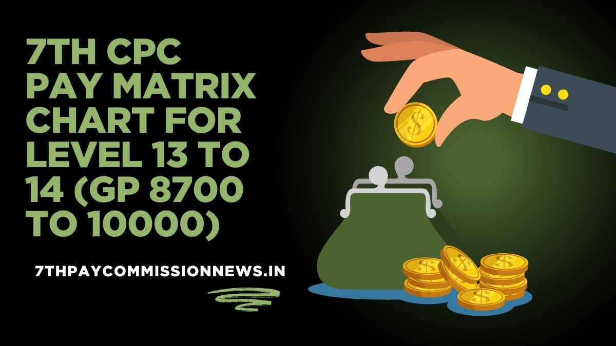 7th CPC Pay Matrix Chart for Level 13 to 14 (GP 8700 to 10000) - 8th ...
