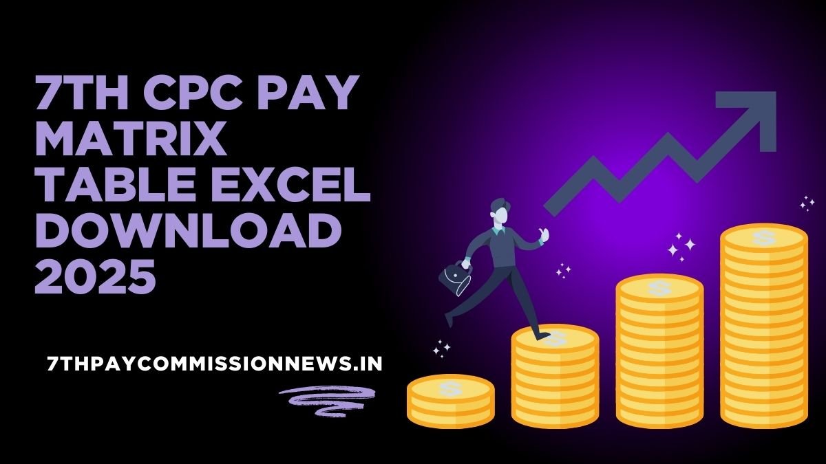 7th CPC Pay Matrix Table Excel Download 2025