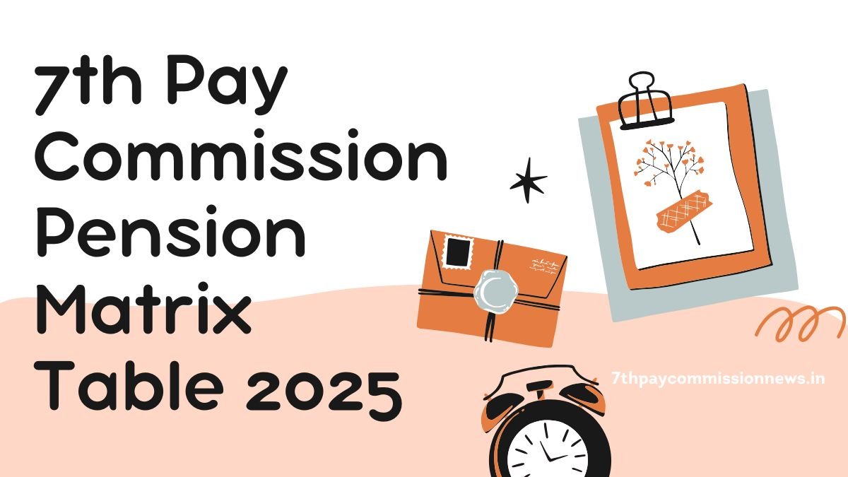 7th Pay Commission Pension Matrix Table 2025