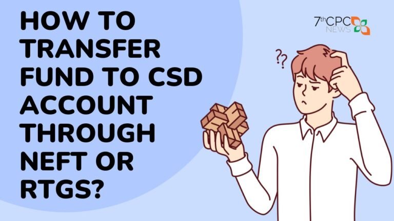 How to transfer fund to CSD account through NEFT or RTGS