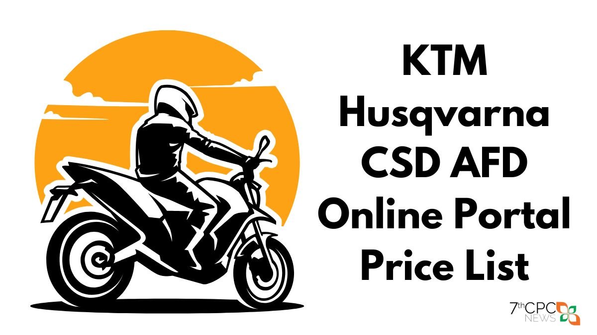 KTM Husqvarna CSD AFD Online Portal Price List