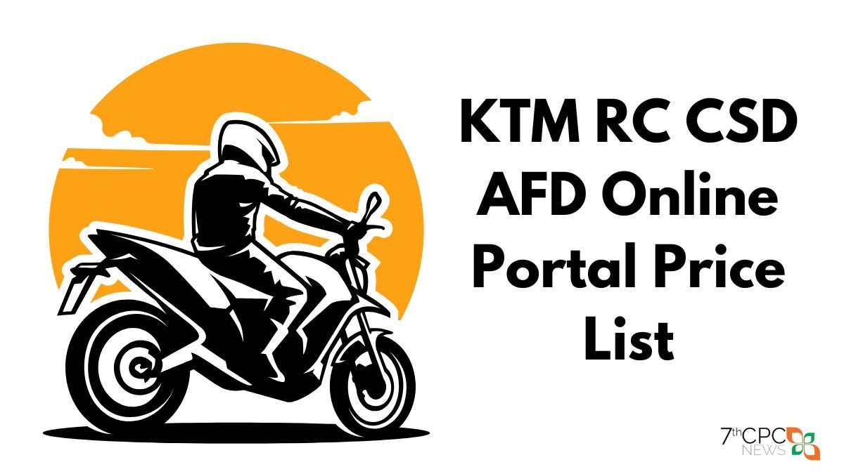 KTM RC CSD AFD Online Portal Price List