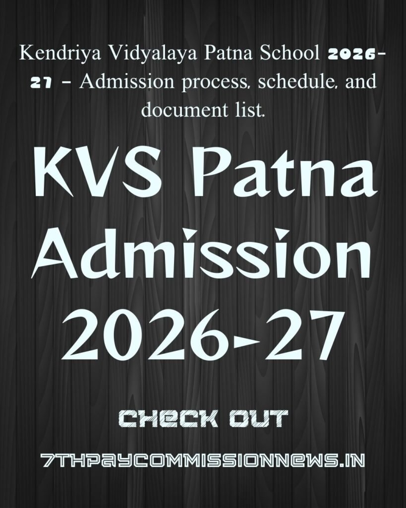 KV Patna School Admission 2026-27