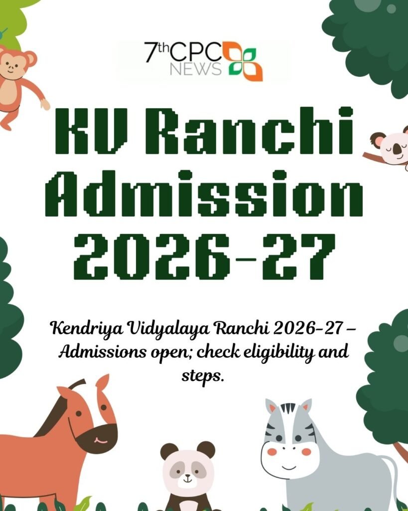 KV Ranchi School Admission 2026-27