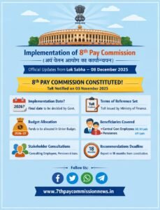 8th Pay Commission Implementation Lok Sabha Q and A