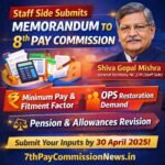 NC JCM Staff Side Memorandum Submission to 8th Pay Commission 2026