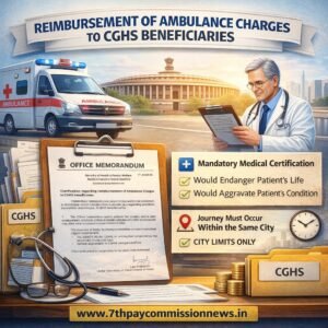 Reimbursement of Ambulance Charges to CGHS Beneficiaries