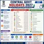 Central Government Holidays 2027 PDF