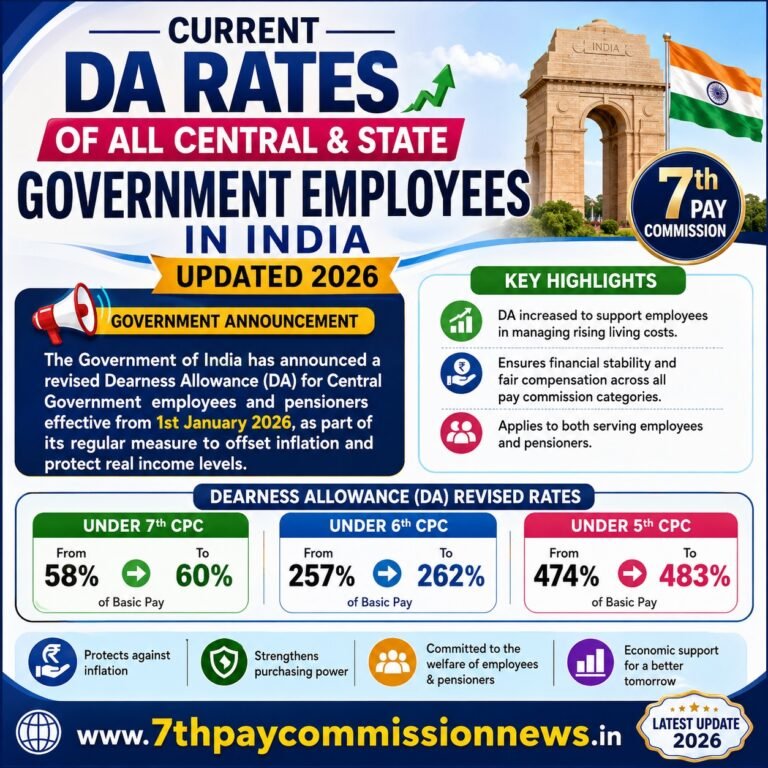 Recent Da Rates DA Table Dearness Allowance Dearness Relief Table | Current DA Rate 60% ...