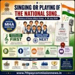 Singing or Playing of the National Song and the National Anthem of India